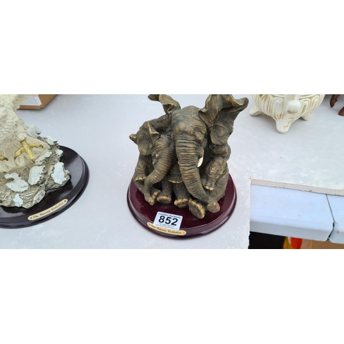 852 - Elephant Figurine & an Owl Figurine