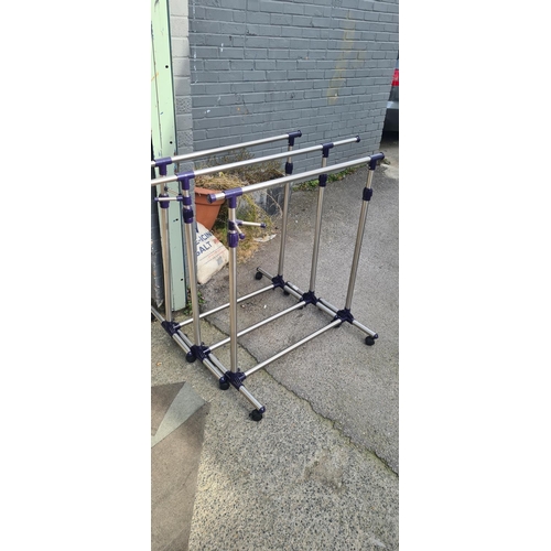 882 - Lot of 3 Adjustable Height Clothes Rails