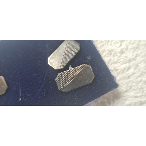 1 - Pair of Hallmarked Silver Cufflinks