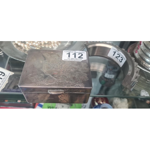 112 - .950 Silver Box Weight-182.8g