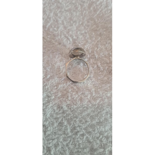 12 - Hallmarked Silver Hexagonal Ring