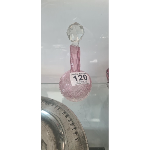 120 - Cut Glass Perfume Bottle