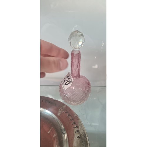 120 - Cut Glass Perfume Bottle