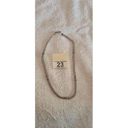 23 - Heavy Hallmarked Silver Rope Chain