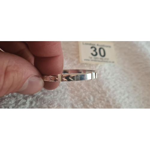 30 - Hallmarked Silver Expanding Babies Bangle