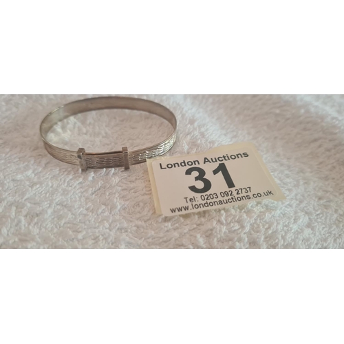 31 - Hallmarked Silver Expanding Babies Bangle