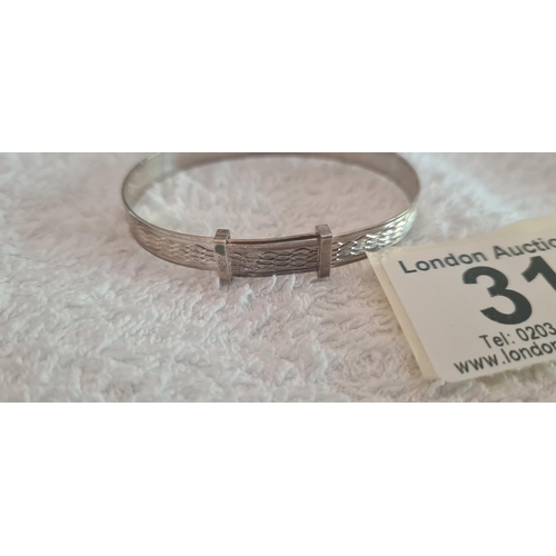 31 - Hallmarked Silver Expanding Babies Bangle