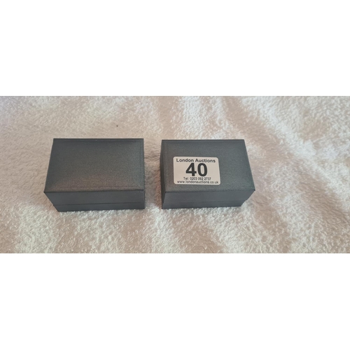 40 - 2 Sets of New and Boxed Gents Cufflinks