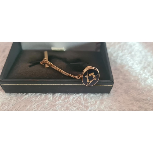 46 - New and Boxed Gents Gold Tone Tie Tack