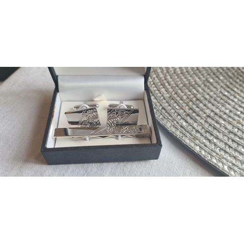 53 - Charles Edwards New and Boxed Cufflink and Tie Clip Set