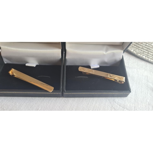 57 - 2 New and Boxed Vintage Tie Clips