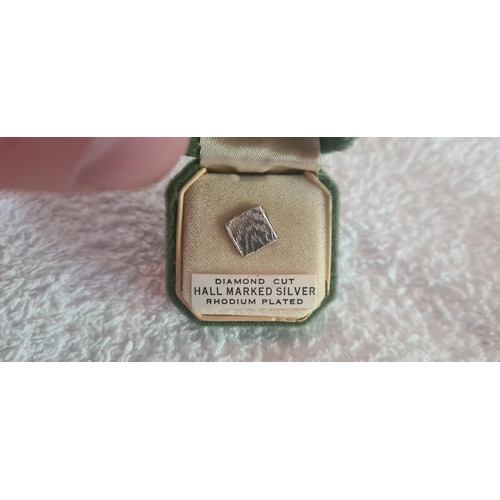 7 - Vintage Boxed Hallmarked Silver Tie Tack