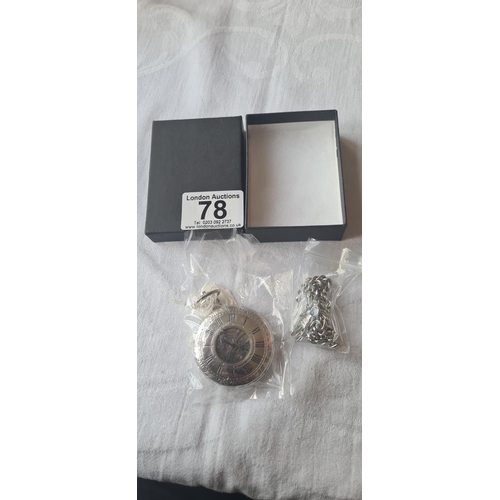 78 - Pocket Watch with Albert Chain New and Boxed