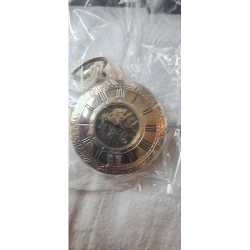 78 - Pocket Watch with Albert Chain New and Boxed