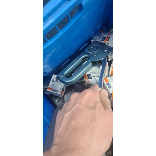 881 - Blue Box of Tools and Hardware (box included)