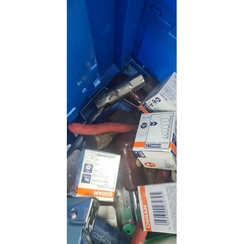 881 - Blue Box of Tools and Hardware (box included)