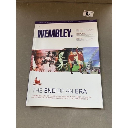 91 - Good Lot of Programmes from Wembley Stadium including FA Cup Finals etc