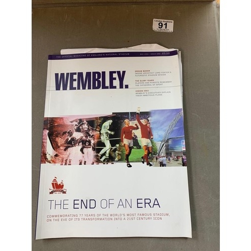 91 - Good Lot of Programmes from Wembley Stadium including FA Cup Finals etc