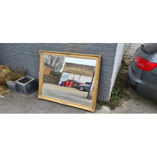 485 - Good Quality Large Bevelled Mirror 130cm x 104cm