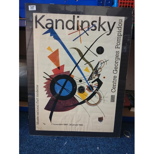 357 - Rare Original Poster-KANDINSKY CENTRE GEORGES POMPIDOU 1985