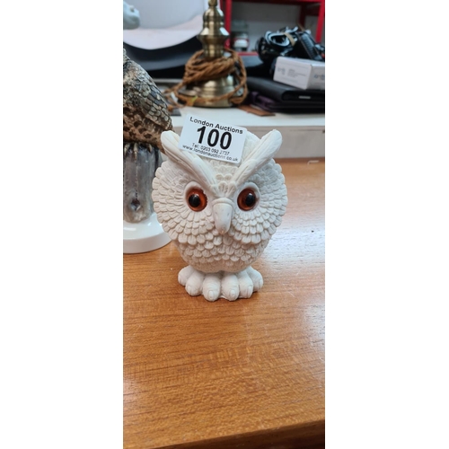 100 - 2 Owl Figurines