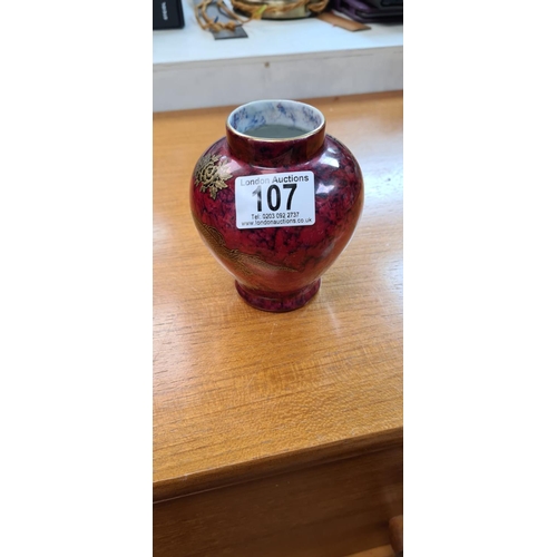 107 - Wilton Ware Red Lustre Vase