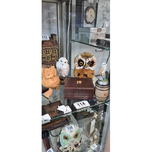 114 - Group of Owl Ornaments