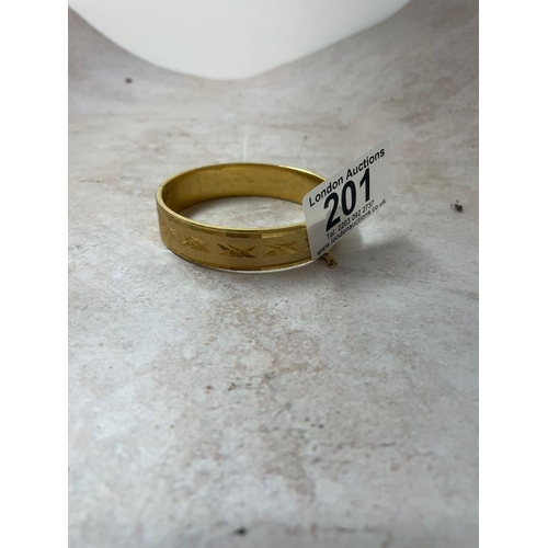 201 - Bangle Marked 18 K RGP