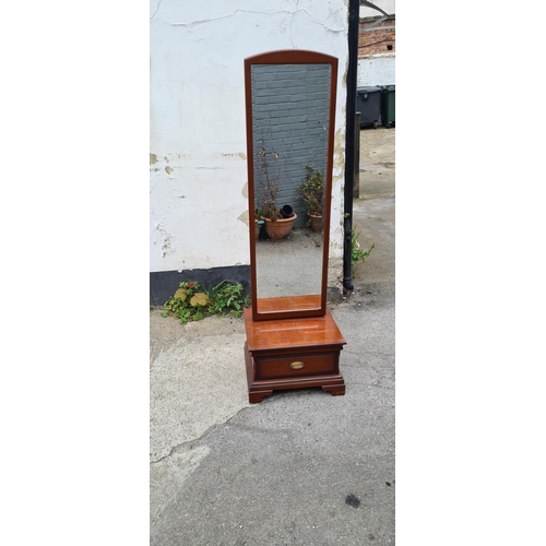 297 - Vintage Stag Cheval Mirror