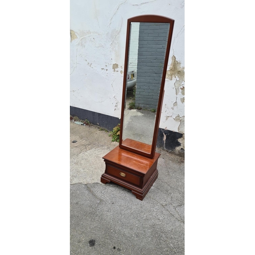 297 - Vintage Stag Cheval Mirror