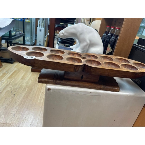 334 - Wooden Mancala Board