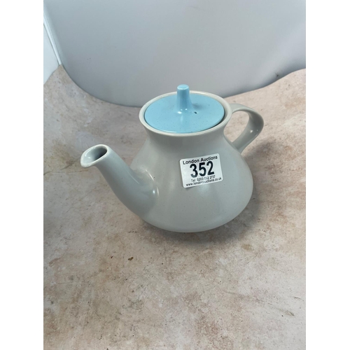 352 - Vintage Mid Century Poole Pottery Teapot