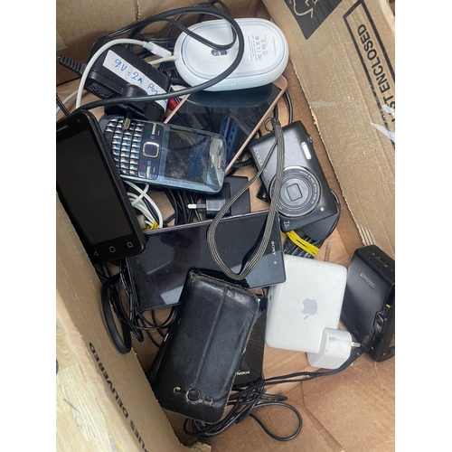 354 - Lot of Mobile Phones, Digital Camera, Apple Mouse etc