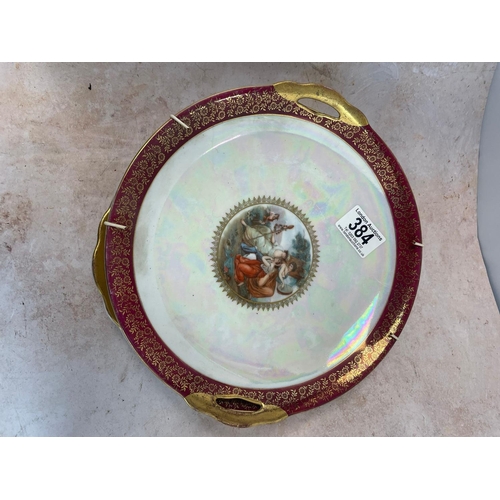 384 - Pair of Gold Rimmed Porcelain Plates