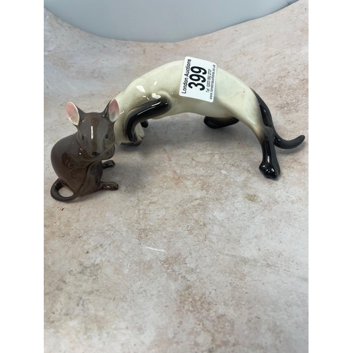 399 - Beswick Mouse and a Similar Cat