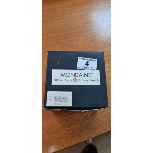 4 - Mondaine Swiss Railway Watch Boxed