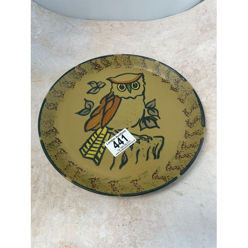 441 - Owl Collectors Plate & a Small Owl Figurine