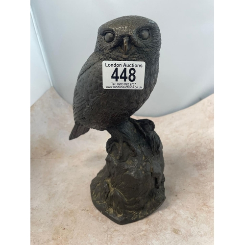 448 - Bronze Effect Owl Figurine