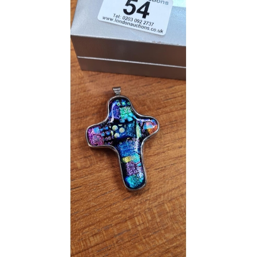 54 - Sterling Silver and Opal Cross 32g