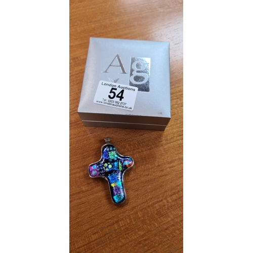 54 - Sterling Silver and Opal Cross 32g