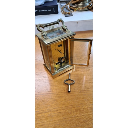 60 - Maplin and Webb Carriage Clock with Key