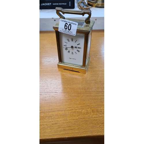 60 - Maplin and Webb Carriage Clock with Key