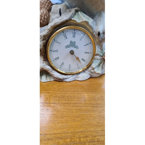 62 - Franklin Mint Raymond Watson Snowy Owl Clock