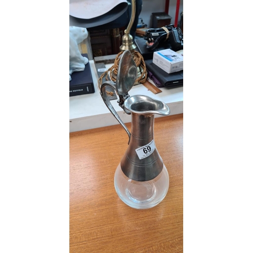 69 - Pewter Claret Jug