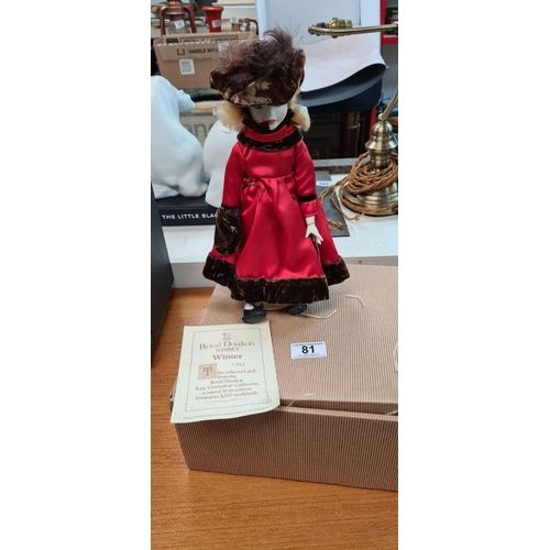 81 - Boxed Royal Doulton Nisbet Winter Doll