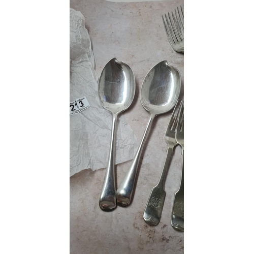 213 - Assorted Silver Plate Cutlery