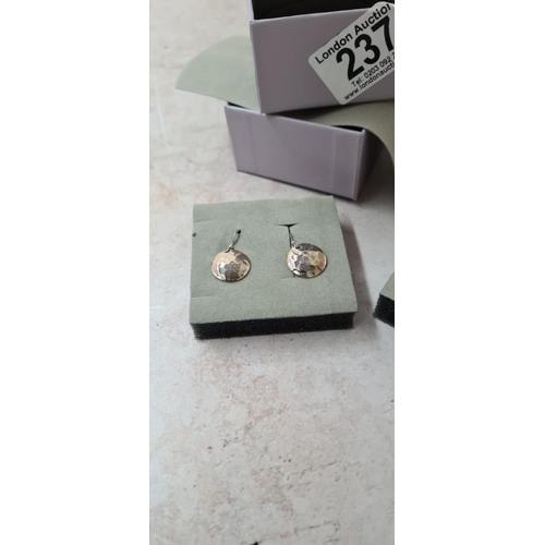 237 - 2 Pairs of New Silver Earrings