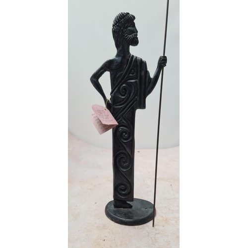 264 - A Bronze Athena Figurine and a Bronze Poseidon Figurine