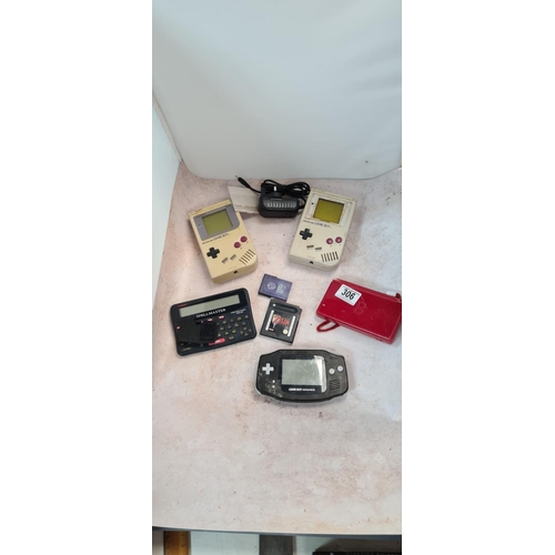 306 - 2 Vintage Gameboys, a Nintendo DS, Gameboy Advance etc