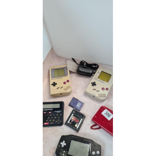 306 - 2 Vintage Gameboys, a Nintendo DS, Gameboy Advance etc